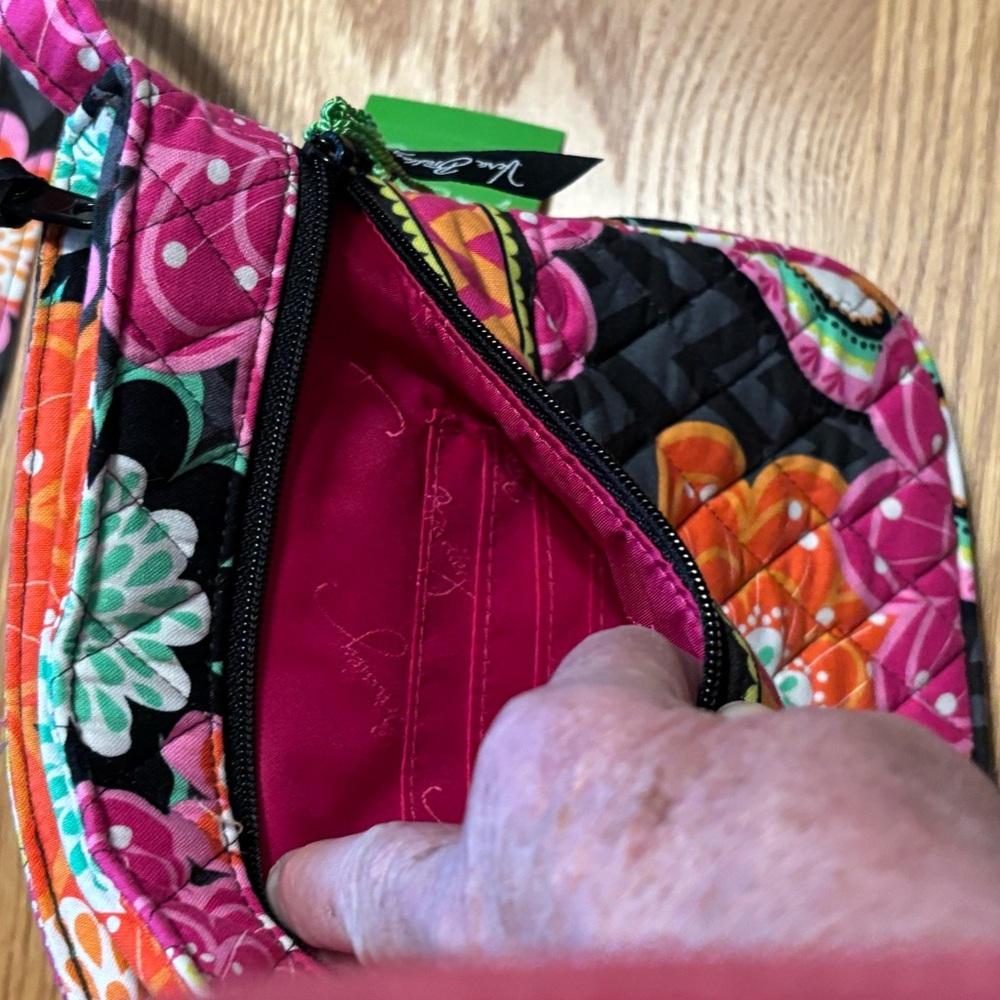 VERA BRADLEY Purse Cross Body Hipster Petite Double Zip Bag Ziggy Zinni - Picture 5 of 6